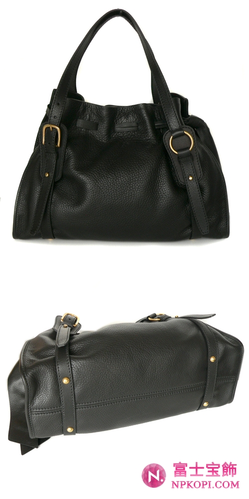 ミュウミュウ MIUMIU ショルダーバッグ リボン×巾着デザイン レザー ブラック(NERO) RR1312 VIT.CARIBU